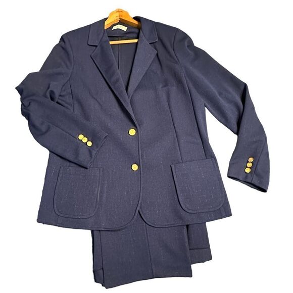 Vintage 80s Cape Cod Match Mates Blue Pants Suit - Picture 1 of 15